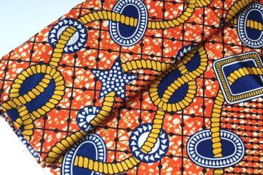 YELLOW CELEBRATION Waxprint Stoff